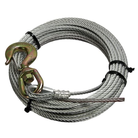 Pierce 3/8 in x 100 ft Cable with Swivel Hook 375250
